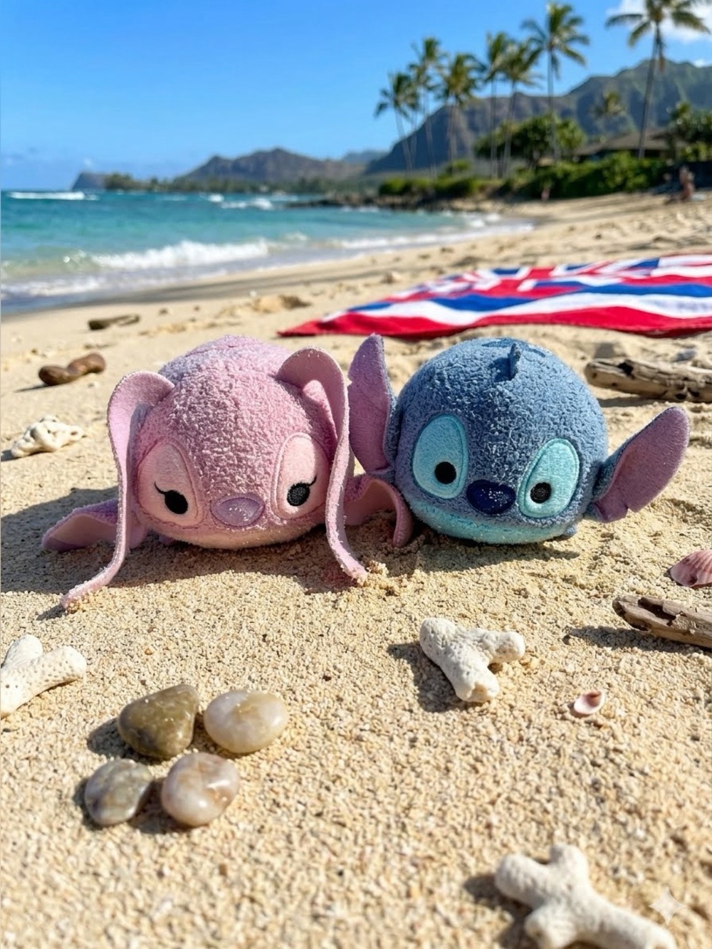 Disney Tsum Tsum Stitch & Angel Mini Plush Set NWOT (New Without Tags) Lot of 2